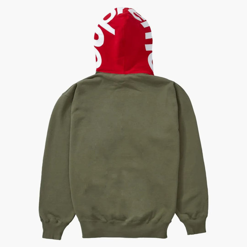 Supreme Contrast Hooded Sweatshirt Light Olive