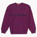 Suprema de logotipo de contraste suéter rojo melange