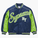Supreme Contrast Script Varsity Jacket Navy