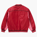 Supreme Contrast Script Varsity Jacket Red