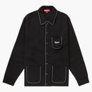 Supreme Contrast Stitch button up black