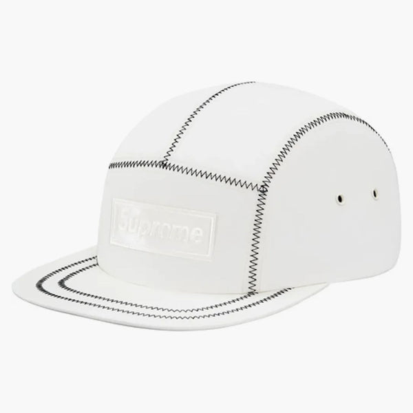 Supreme Contrast Stitch Camp Cap White