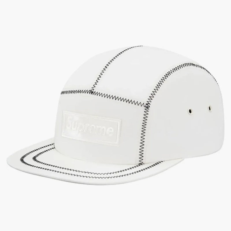Supreme Contrast Stitch Camp Cap White