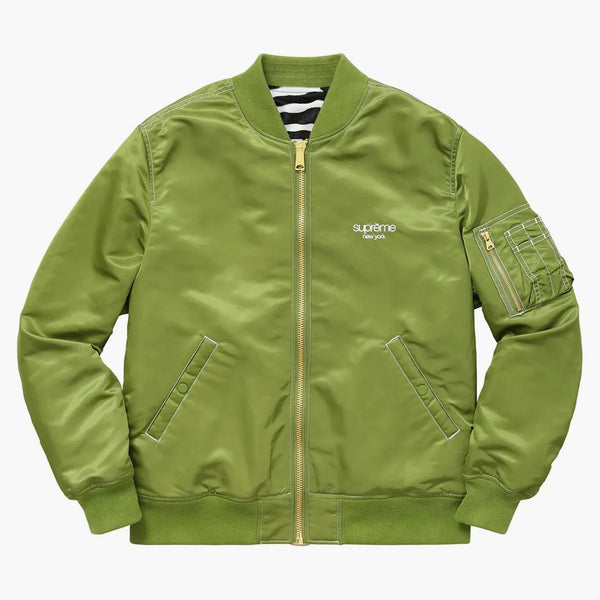 Supreme Contrast Stitch reversibel ma 1 jacka grön