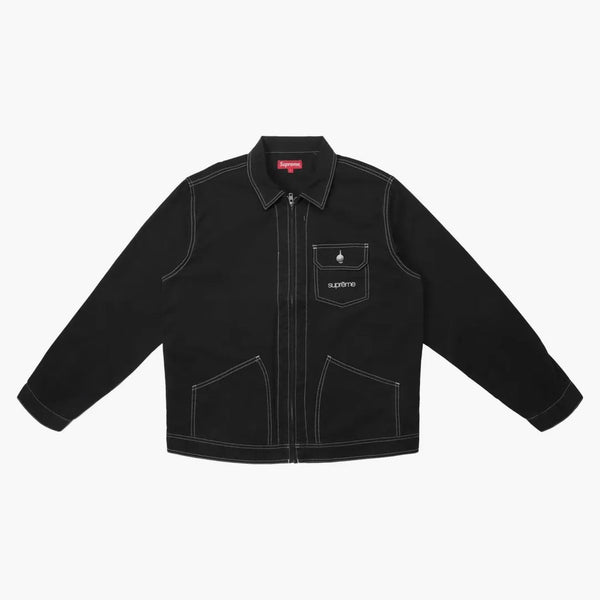 Supreme Contrast Stitch Work Jacket svart