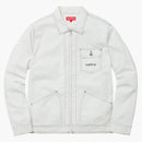 Supreme Contrast Stitch Work Jacket White