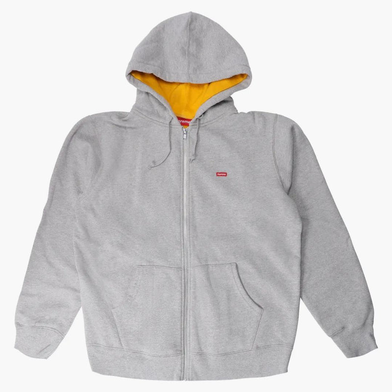 Supreme Contrast Zip Up Hooded Sweatshirt Heather Grey