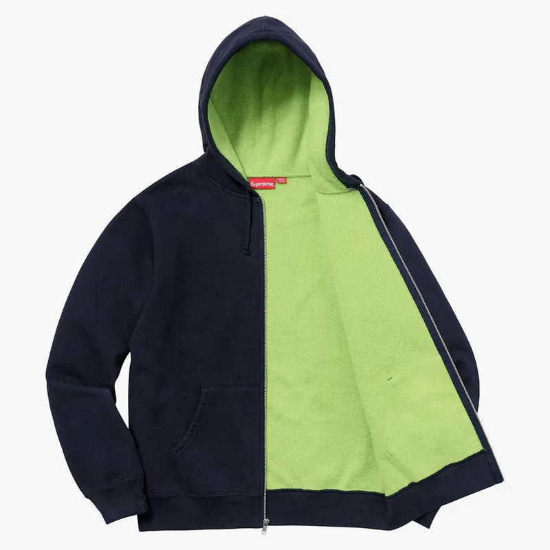 Supreme Contrast Zip Up Spetshirt Navy