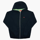 Supreme Contrast Zip Up Hooded Sweatshirt Navy