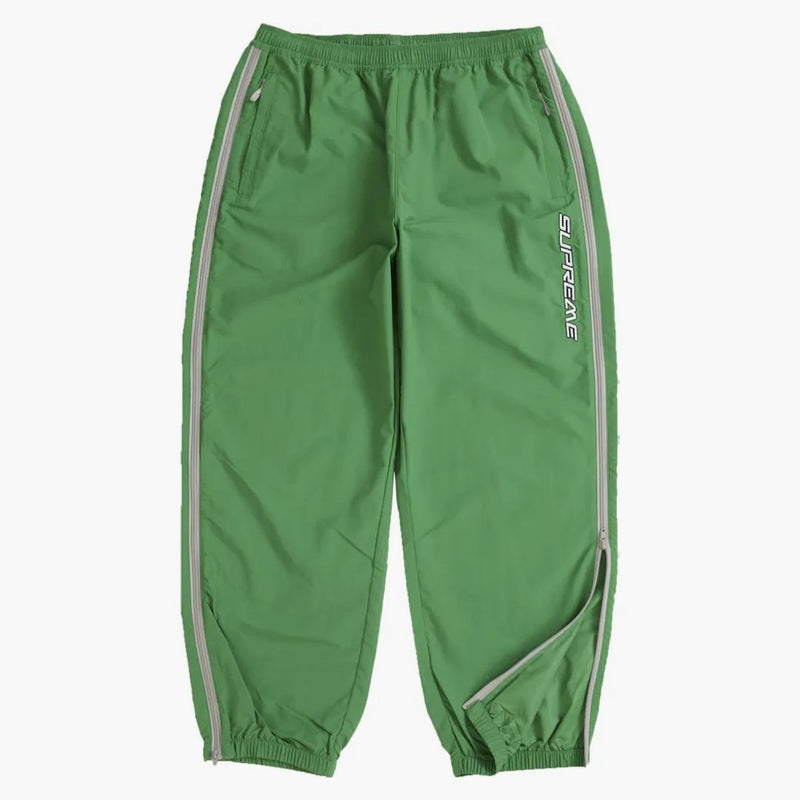 Supreme Contrast Zip Warm Up Pant Green