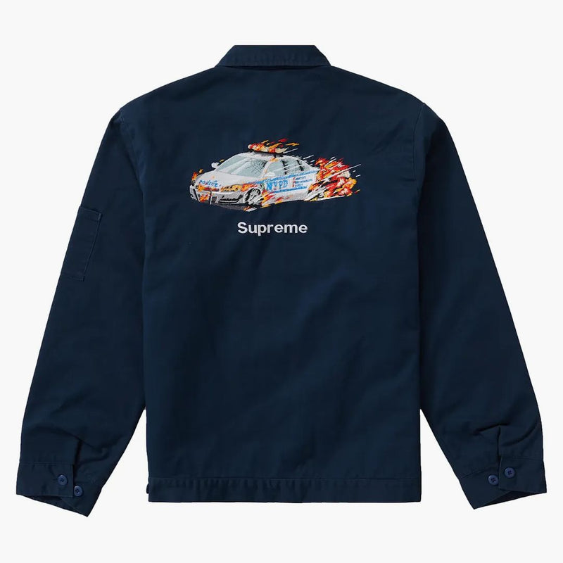 Supreme Cop Car Jacket Borded Jacket Navy