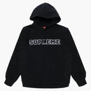 Supreme Cord Collegiate Logo Hooded Sweatshirt Black