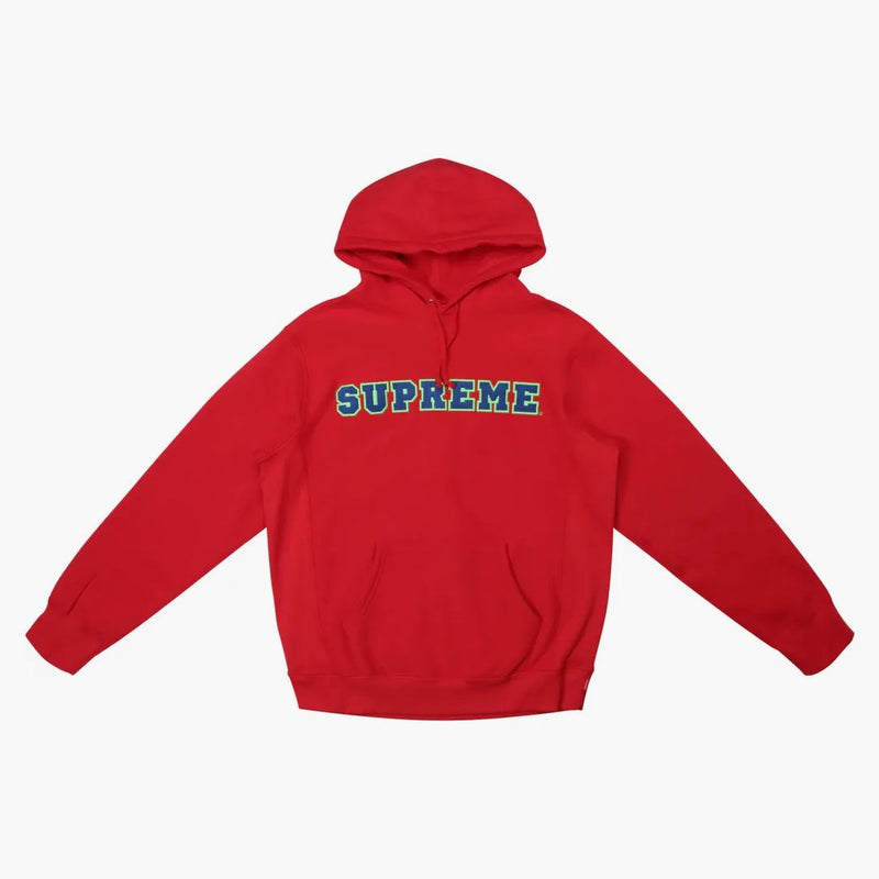Nejvyšší šňůra Collegiate Logo Mikina s kapucí červená