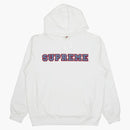 Supreme Cord Collegiate Logo Hooded Sweatshirt White