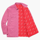 Supreme corduroy quilted shirt pink