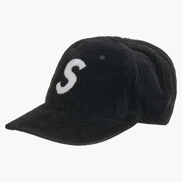 Supreme Corduroy S Logo 6-Panel (FW23) svart