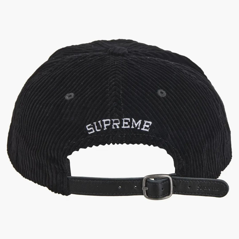 Supreme Corduroy S Logo 6 Panel (FW24) Black