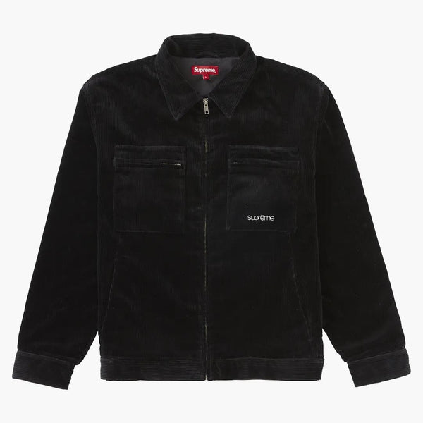 Nejvyšší Corduroy Zip bunda černá