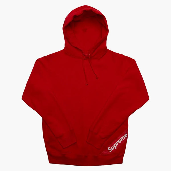Supreme Corner etikett huva tröja röd