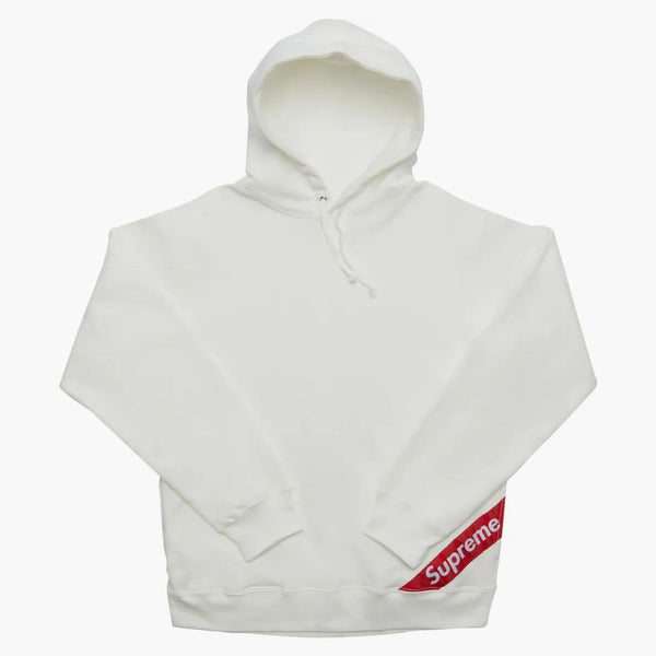 Supreme Corner etikett huva tröja vit vit