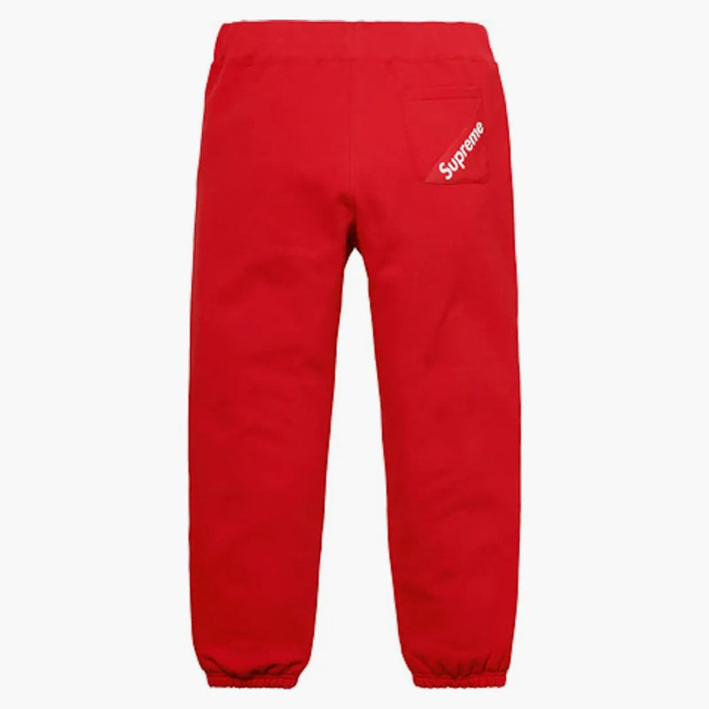 Supreme Corner Label Sweatpant Red