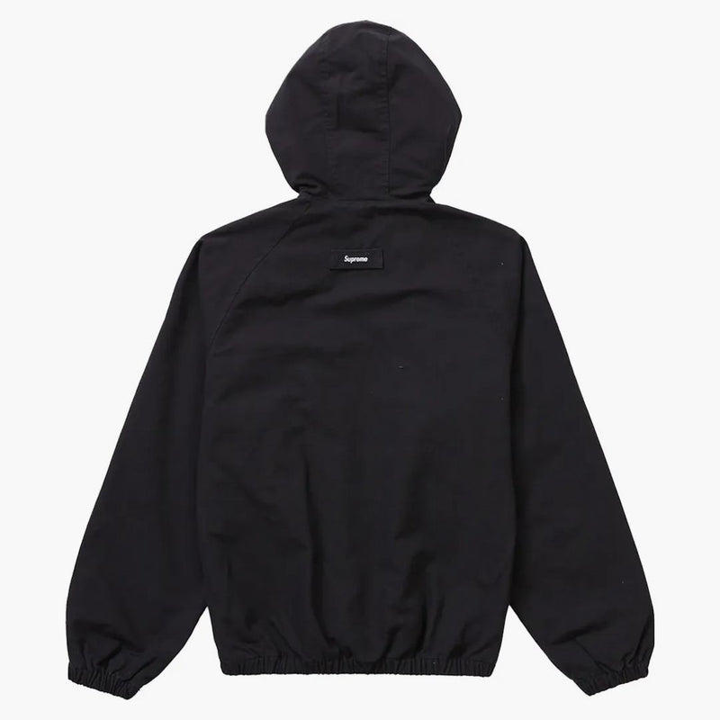 Giacca con cappuccio di cotone supremo nero