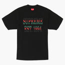 Supreme Cotton Mesh Gradiente Logotipo S/S Top Negro