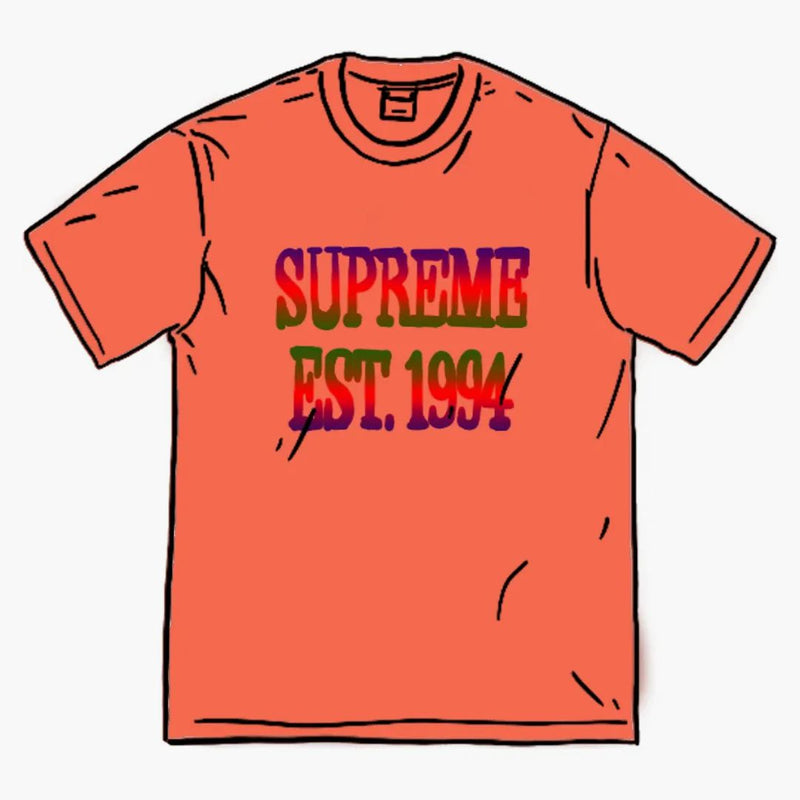 Logo svrchovaného gradientu s nejvyššími bavlněnými sítěmi S/S Top Dark Coral