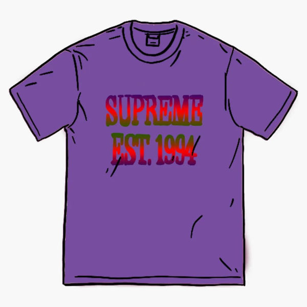 Supreme Cotton Mesh Gradient Logo S/s Top Purple
