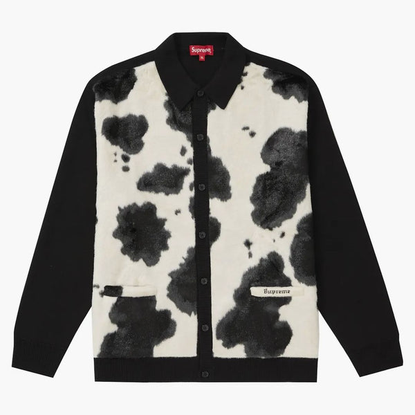 Supreme Cow Print Cardigan Black