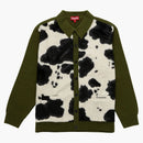 Supreme Cow Print Cardigan Moss