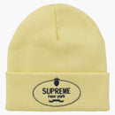 Supreme crest beanie pale yellow