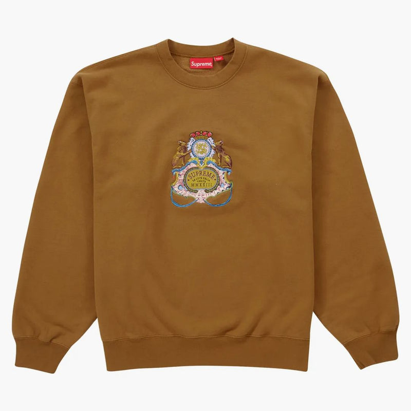 Supreme Crest Crewneck Mostaza oscura