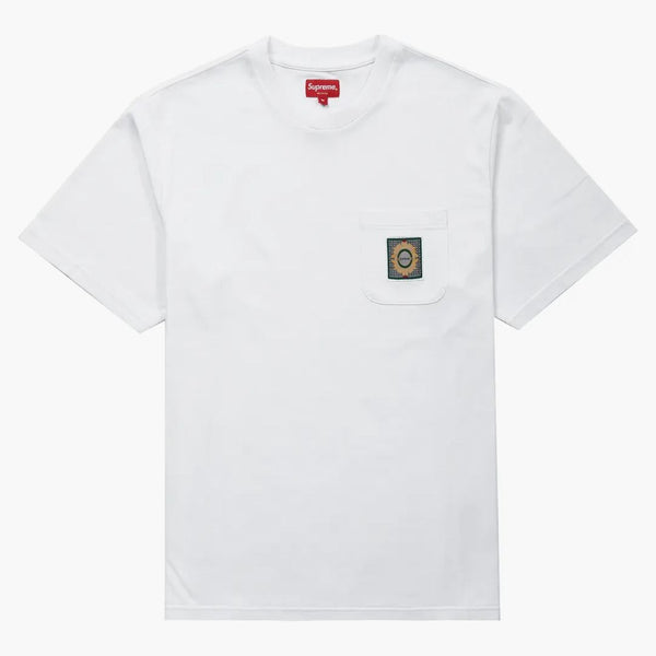 Supreme crest label Pocket Tee White