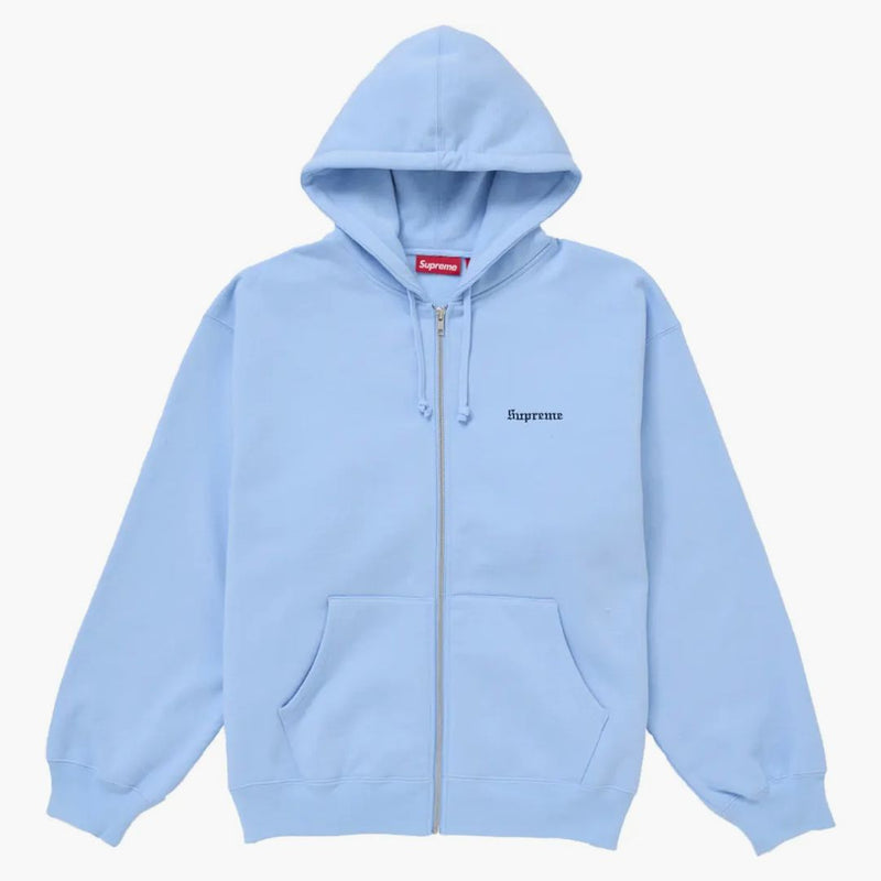 Nejvyšší hřeben zip na mikinu s kapucí světle modrá