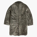 Supreme croc faux for overcoat black