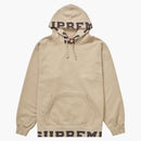 Supreme cropped logos hooded sweatshirt tan