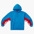 Supreme paneles recortados sudadera con capucha azul brillante