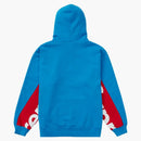 Supreme paneles recortados sudadera con capucha azul brillante