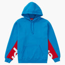Supreme paneles recortados sudadera con capucha azul brillante