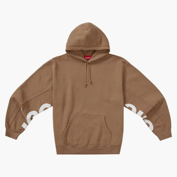 Supreme Cropped Panels Hooded Sweatshirt Light Brown
