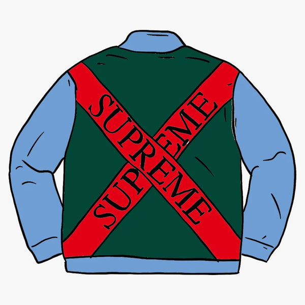 Supreme Cross Half Zip Sweatshirt Columbia Blue