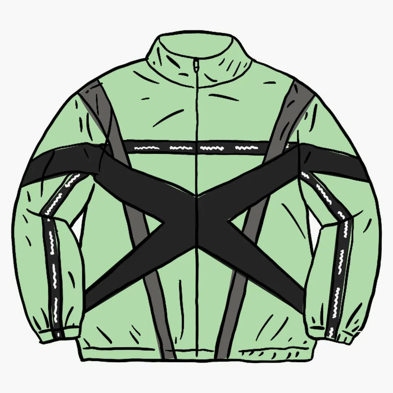 Supreme Cross Paneled Track Jacket Mint