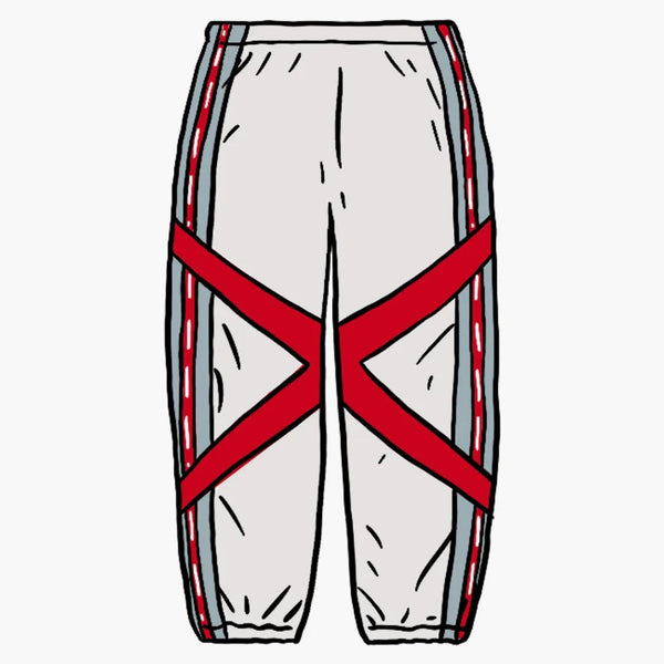 Supreme Cross Paneled Track Pant White