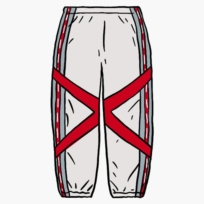 Supreme Cross Paneled Track Pant White