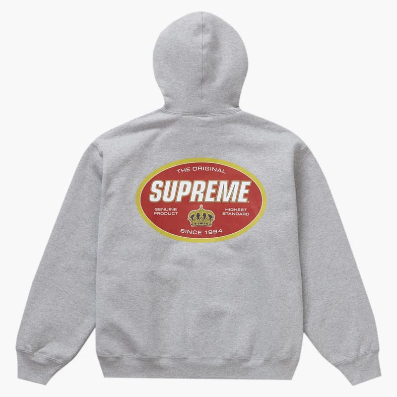 Supreme Crown Hooded Sweatshirt Heather Gray