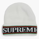 Supreme Cuff Logo Beanie White
