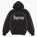 Supreme Curve Piping Hooded Sweatshirt Black