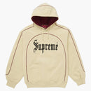 Supreme Curve Piping Hooded Sweatshirt Natural