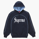Supreme Curve Piping Hooded Sweatshirt Navy